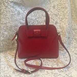 Kate Spade Red Dome Satchel Matthew's Street Maise